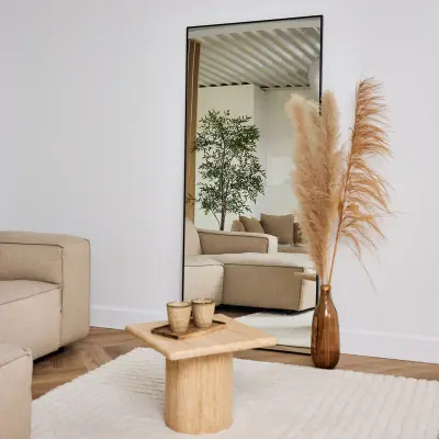 2x Design spiegel zwart 180x70 cm – kavel bij Onlineveilingmeester, Hoogeveen