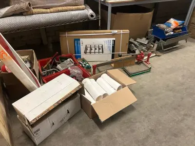 Partij bouwmaterialen, zwaar handgereedschap en werkplaatsbenodigdheden W.o. Handson – kavel bij Onlineveilingmeester, Hoogeveen