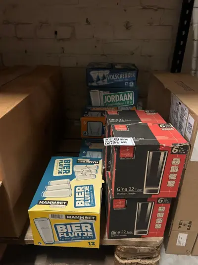 Ca. 100x Bier / whisky glazen, W.o. Mammoet – kavel bij Onlineveilingmeester, Hoogeveen