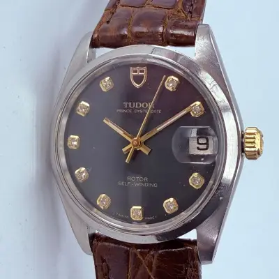 Tudor Prince Oysterdate Rotor automatisch horloge met diamanten indexen – kavel bij Onlineveilingmeester