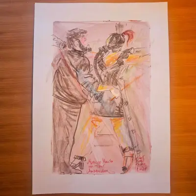 Kunstwerk van kunstenaar Koes Komo - Gesigneerd – kavel bij Onlineveilingmeester