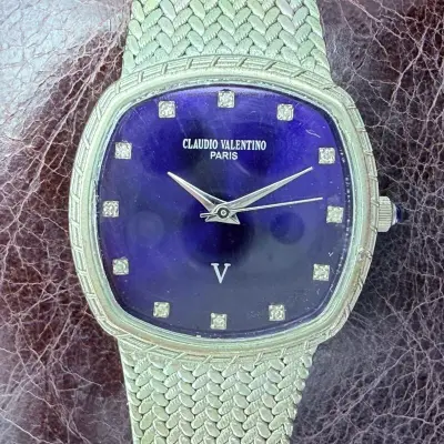 Claudio Valentino Horloge met 12 echte diamanten – kavel bij Onlineveilingmeester