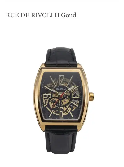 Buona Rue De Rivoli II Goud automatisch herenhorloge – kavel bij Onlineveilingmeester