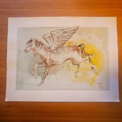 Kunstwerk van kunstenaar Koes Komo - Gesigneerd – kavel bij Onlineveilingmeester