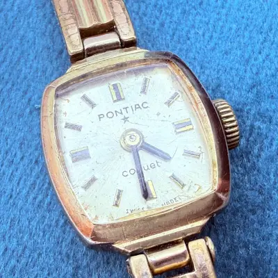 Vintage Pontiac Coquet goldplated mechanisch dameshorloge – kavel bij Onlineveilingmeester