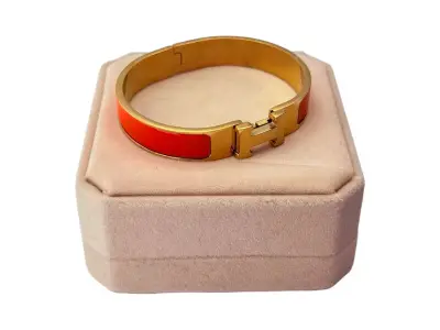 Goldplated armband met cloisonné/emaille - Inclusief sieradendoos – kavel bij Onlineveilingmeester