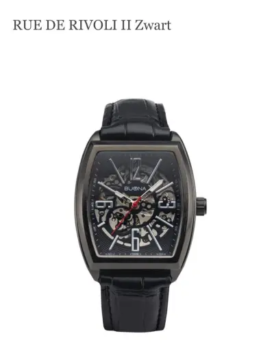 Buona Rue De Rivoli II zwart automatisch herenhorloge – kavel bij Onlineveilingmeester