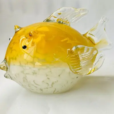 Japanse blowfish glaskunst Murano model – kavel bij Onlineveilingmeester