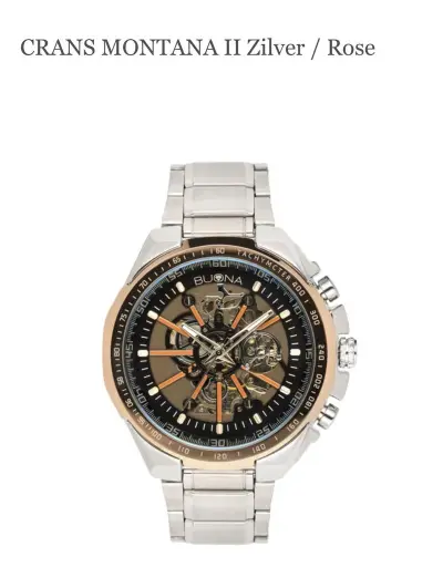 Buona Crans Montana II zilver/rose automatisch herenhorloge – kavel bij Onlineveilingmeester