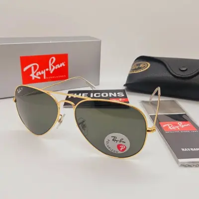 Rayban zonnebril Aviator Large Metal arista green polarized – kavel bij Onlineveilingmeester