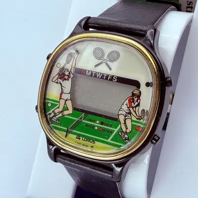 Vintage Seiko/Lorus Y757-5050 LCD Tennis Game Watch – kavel bij Onlineveilingmeester