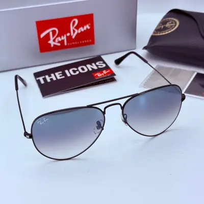 Rayban Zonnebril Aviator Large Metal black gradient blue – kavel bij Onlineveilingmeester
