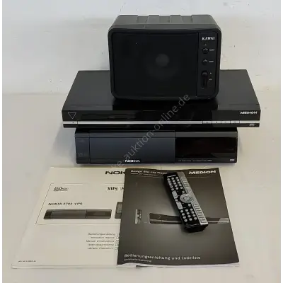 Nokia VHS Recorder 3703 (ohne FB, ohne Kabel)+ Medion Blu-ray Player + Kawai KM-20 – kavel bij Luedtke Versteigerungen, Berlin