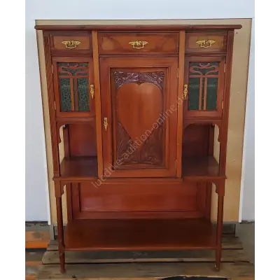 Vertiko -Jugendstil- (ca. H= 130 x B= 94 x T= 42 cm) – kavel bij Luedtke Versteigerungen, Berlin