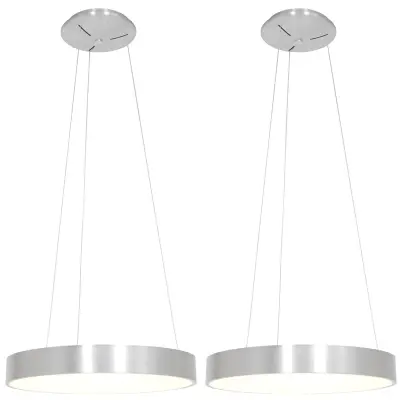 2x Hanglamp rond 48cm, Steinhauer, Ringlede 2695ZI, Zilver, 2026 – kavel bij Onlineveilingmeester, Heerenveen
