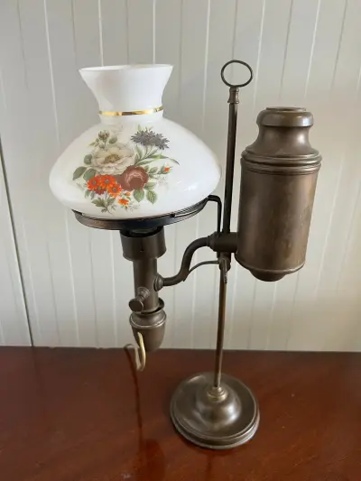 Art Deco tafel olielamp – kavel bij Het Harener Veilinghuys, Tynaarlo