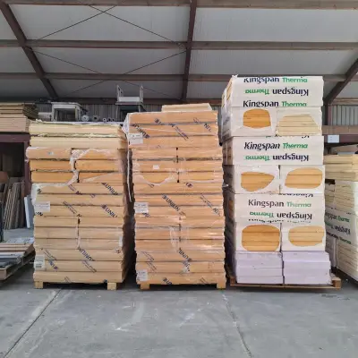 Partij divers isolatiemateriaal, O.a. Kingspan, op 3x pallet – kavel bij Onlineveilingmeester, Smilde