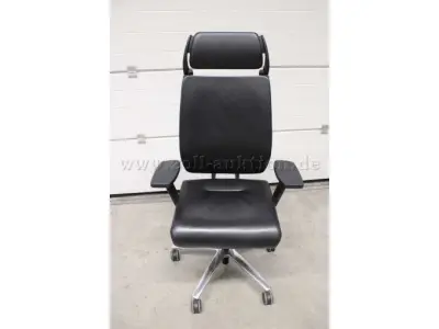 1 Drehstuhl von Sedus Stoll, Modell Swing Up, mit Kopfstütze, Leder – kavel bij Zoll-Auktion, Berlin