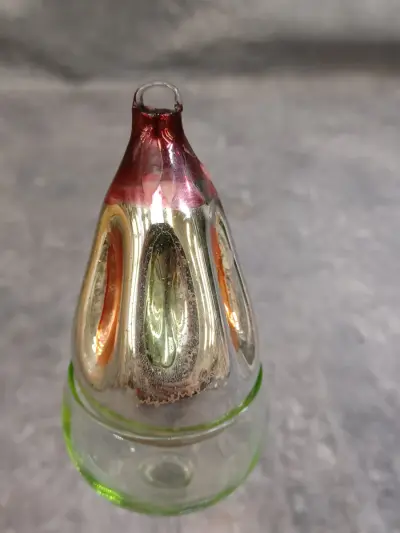 Zeldzame vintage Ajeko glazen kerstbal - Belgisch vakmanschap – kavel bij De Kringwinkel, Gent