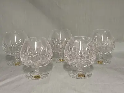 5 Atlantis kristallen Cognacglazen – kavel bij De Kringwinkel, Liedekerke