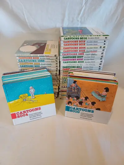 Collectie boeken over cartoons – kavel bij De Kringwinkel, Oudenaarde