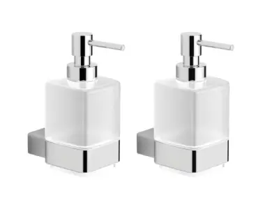 2x Alterna zeepdispenser in houder chroom – kavel bij XL Auctions
