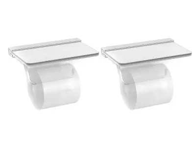 2x Beaux closetrolhouder met glazen planchet Ulis – kavel bij XL Auctions