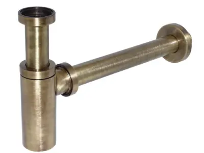 De Beer designsifon 5/4''x32mm met muurbuis brons – kavel bij XL Auctions