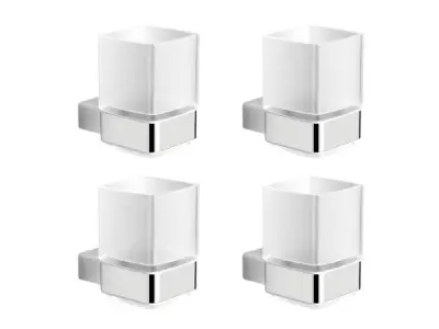 4x Novio glashouder met glas Imola chroom – kavel bij XL Auctions