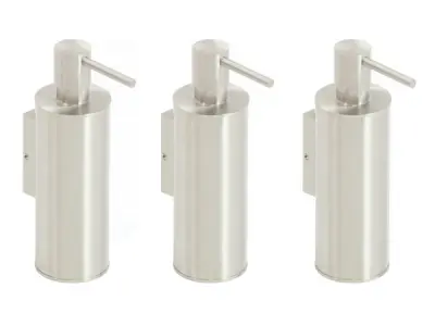 3x Novio zeepdispenser Umea geborsteld nikkel – kavel bij XL Auctions
