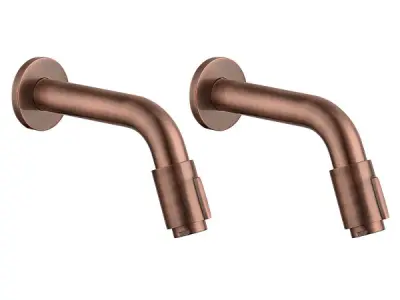 2x Alterna fonteinkraan wand 14,5cm Piccolo koper – kavel bij XL Auctions
