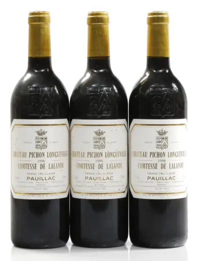 Chateau Pichon Longueville Comtesse de Lalande Chateau Pichon Longueville Comtesse de Lalande 1998 (3 × 0,75 l) – kavel bij Koppe & Partner Weinauktionen, Bremen