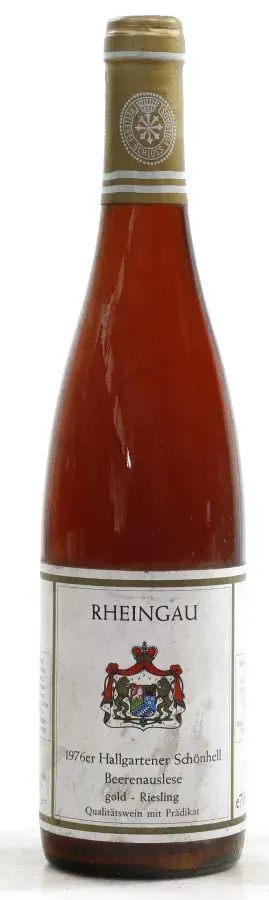 Weingut Fürstlich Löwenstein-Wertheim-Rosenberg`sches Hallgartener Schönhell Riesling Beerenauslese gold 1976 (0,7 l) – kavel bij Koppe & Partner Weinauktionen, Bremen