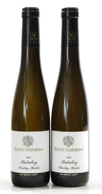 Weingut Emrich Schönleber Monzinger Halenberg Riesling Auslese 2019 (2 × 0,375 l) – kavel bij Koppe & Partner Weinauktionen, Bremen
