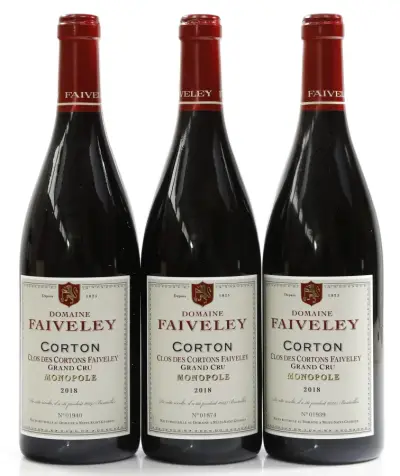 Domaine Faiveley Corton Clos des Corton Grand Cru 2018 (3 × 0,75 l) – kavel bij Koppe & Partner Weinauktionen, Bremen