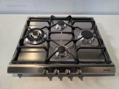 kookplaat inox 60cm gietijzeren Smeg SER60SGH3 – kavel bij Auctim, Aartselaar