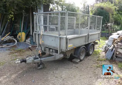 Tweassige aanhangwagen – kavel bij Clicpublic, Gouvy