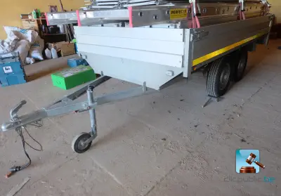 Dubbelassige aanhangwagen – kavel bij Clicpublic, Orp