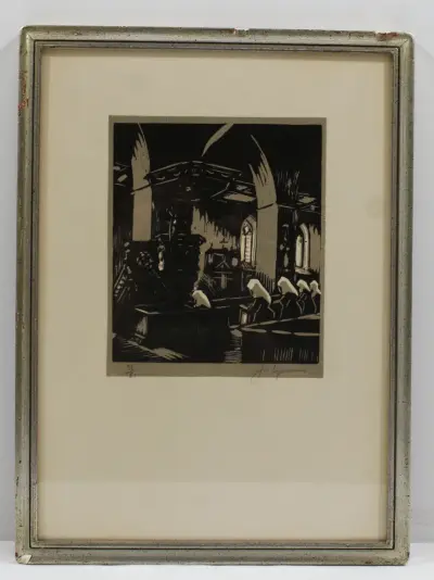 Jozef Tysmans | 56/60 Linosnede [1933] – kavel bij De Kringwinkel, Maasmechelen