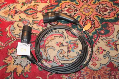Laadkabel type 1 naar type 2, 16A 250V, lengte 4 meter, zwart – kavel bij HNVI, Loon op Zand