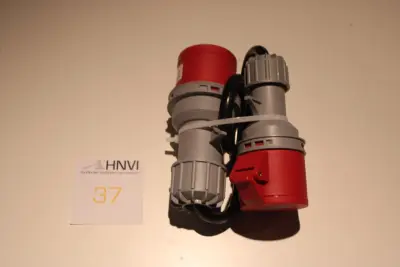 Verloopkabel CEE rood, stekker naar contrastekker LXCEE 16A 380-415V – kavel bij HNVI, Loon op Zand