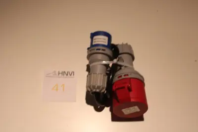 CEE verloopkabel LXCEE van blauw 16A naar rood 16A 380-415V, type 2151, IP44 – kavel bij HNVI, Loon op Zand