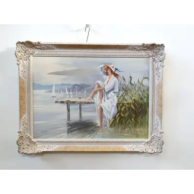 Bild auf Leinen sign. gerahmt 85 x 65cm – kavel bij Luedtke Versteigerungen, Berlin