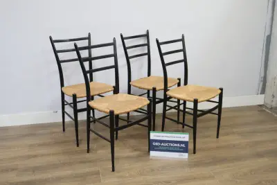 Set of 4 Chiavari Spinetto dining chairs - Vintage Jaren '50 – kavel bij GSD Auctions, Zoeterwoude