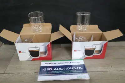 Set van 4 dubbelwandige koffieglaasjes 260ml – kavel bij GSD Auctions, Zoeterwoude