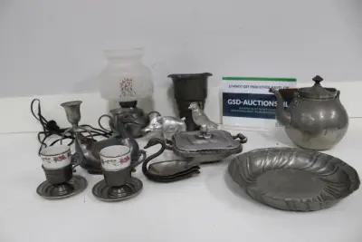 Lotje tinnen voorwerpen – kavel bij GSD Auctions, Zoeterwoude