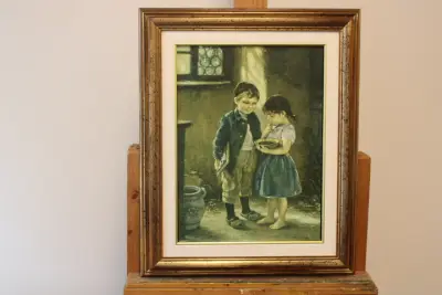 Reproductie poster van het schilderij 'Twee Jongens' – kavel bij GSD Auctions, Zoeterwoude