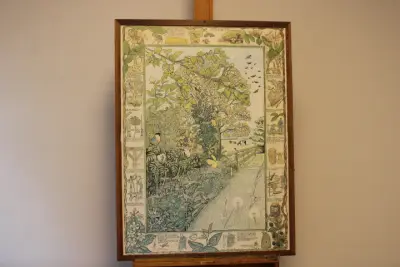 Ingelijste botanische druk met natuurillustraties – kavel bij GSD Auctions, Zoeterwoude