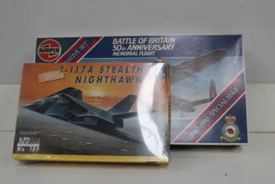 Airfix vliegtuigmodellen Avro Lancaster en stealth nighthawk – kavel bij GSD Auctions, Zoeterwoude