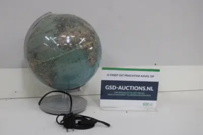 Verlichte wereldbol op standaard – kavel bij GSD Auctions, Zoeterwoude